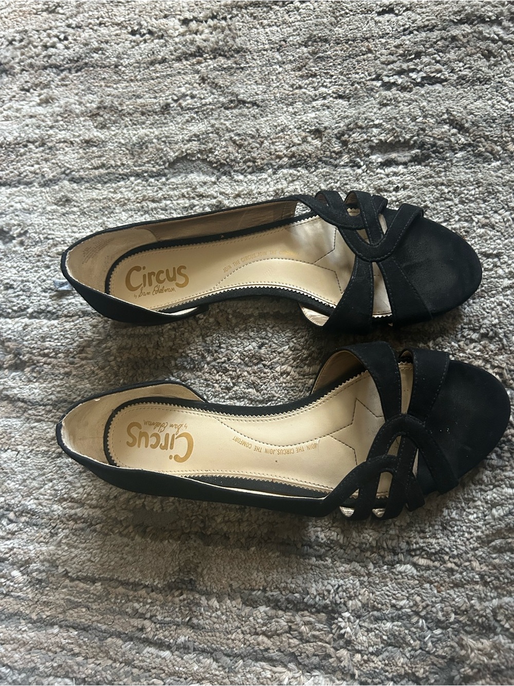 Circus by Sam Edelman Black Open-Toe Crisscross Flats - Picture 4 of 6